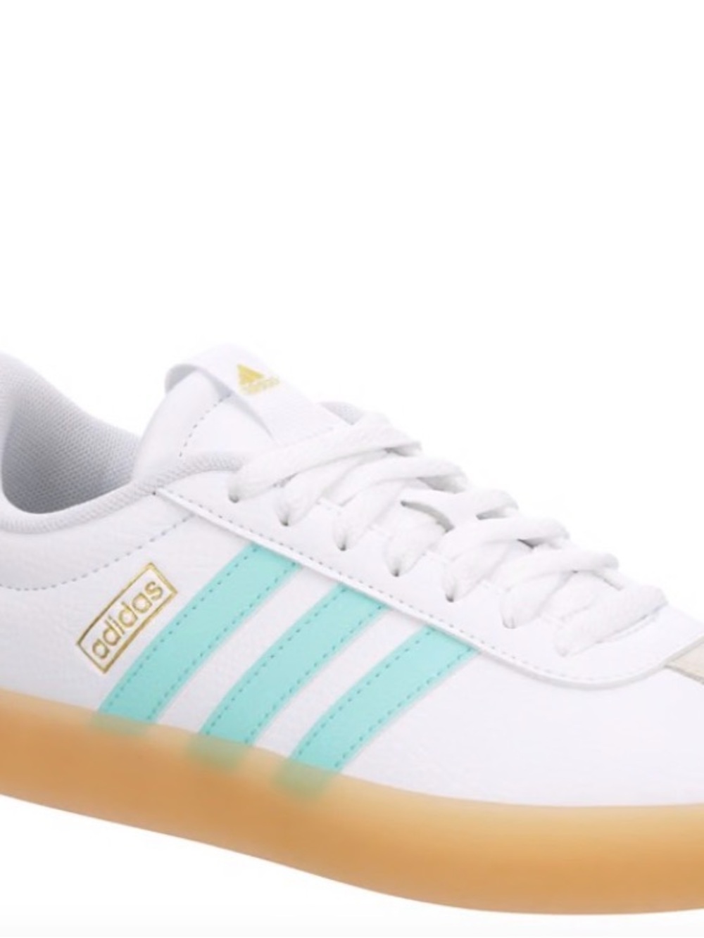 adidas Women’s Low-Top Sneakers in White and Light Blue